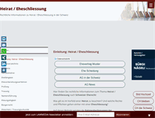 Tablet Screenshot of heirat.ch